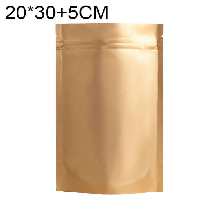 100 PCS/Set Matte Aluminum Foil Snack Stand-up Pouch, 20x30+5cm