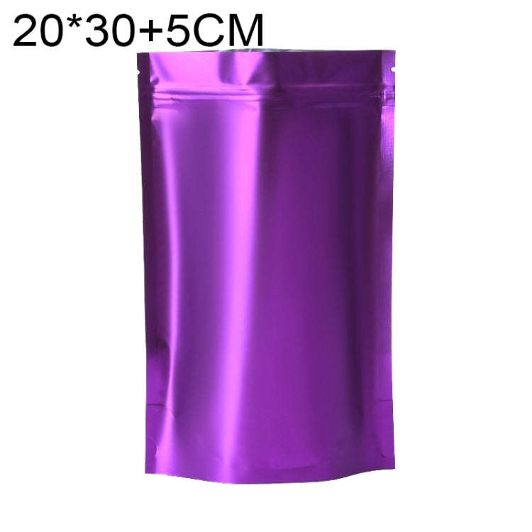 100 PCS/Set Matte Aluminum Foil Snack Stand-up Pouch, 20x30+5cm