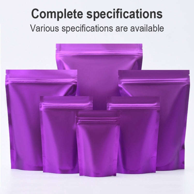 100 PCS/Set Matte Aluminum Foil Snack Stand-up Pouch, 20x30+5cm