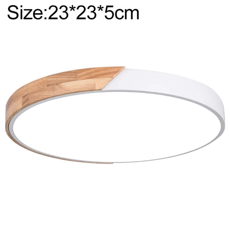 Wood Macaron LED Round Ceiling Lamp, White Light, 23cm, 30cm, 40cm, 50cm, 60cm