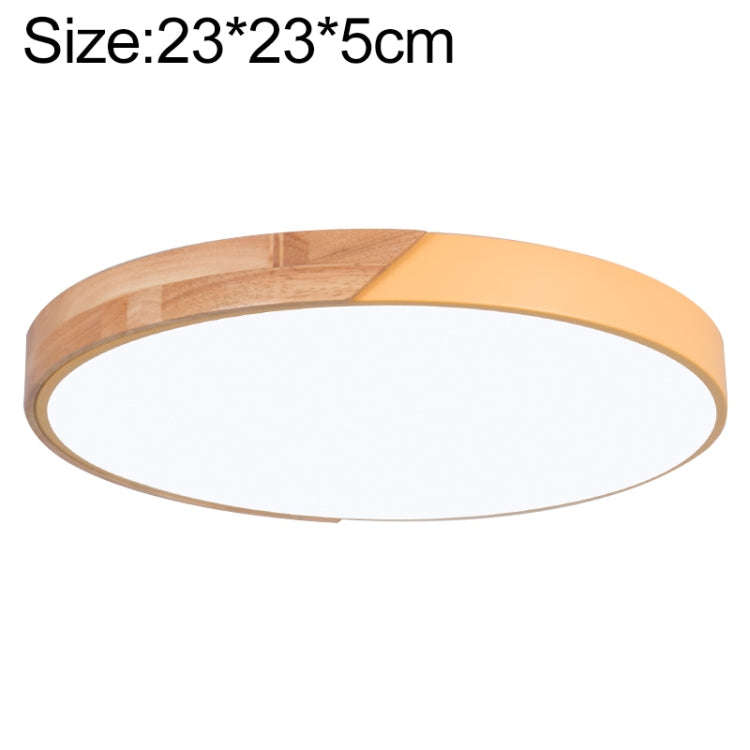 Wood Macaron LED Round Ceiling Lamp, White Light, 23cm, 30cm, 40cm, 50cm, 60cm