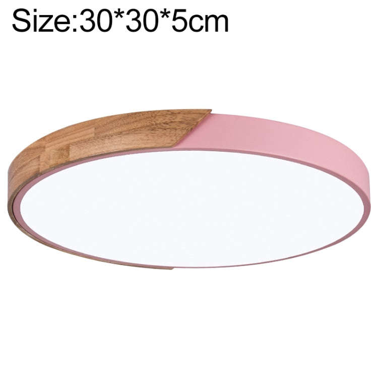 Wood Macaron LED Round Ceiling Lamp, White Light, 23cm, 30cm, 40cm, 50cm, 60cm