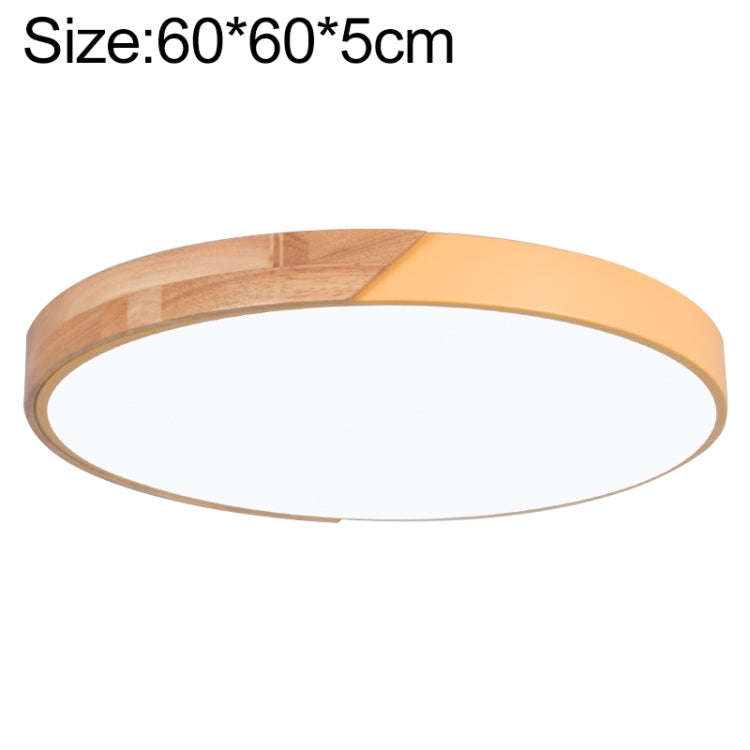 Wood Macaron LED Round Ceiling Lamp, White Light, 23cm, 30cm, 40cm, 50cm, 60cm