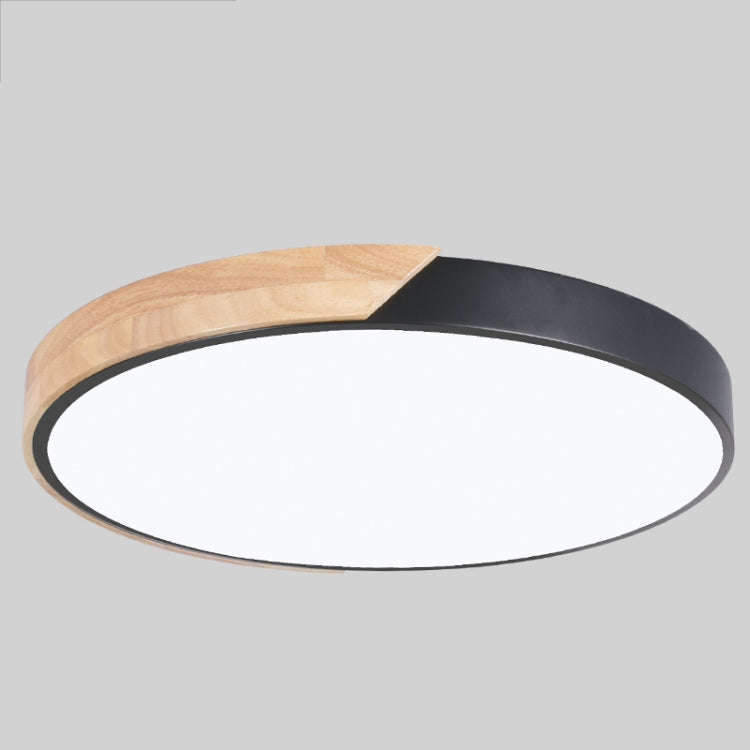 Wood Macaron LED Round Ceiling Lamp, 3-Colors Light, 23cm, 30cm, 40cm, 50cm, 60cm