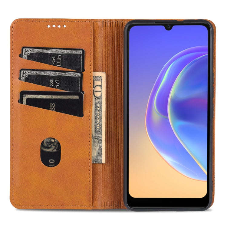 AZNS Magnetic Calf Texture Horizontal Flip Leather Phone Case, For vivo Y71t / V21e 5G, For Samsu...