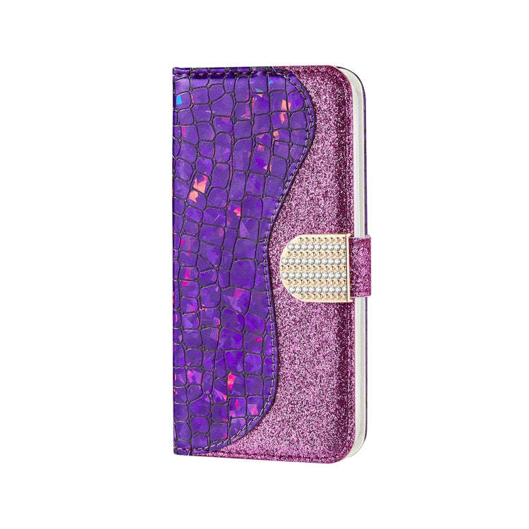 Laser Glitter Powder Matching Crocodile Texture Leather Case, For Samsung Galaxy A33 5G, For Sams...