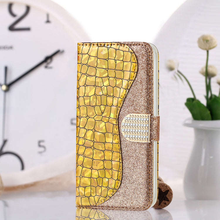 Laser Glitter Powder Matching Crocodile Texture Leather Case, For Samsung Galaxy A33 5G, For Sams...