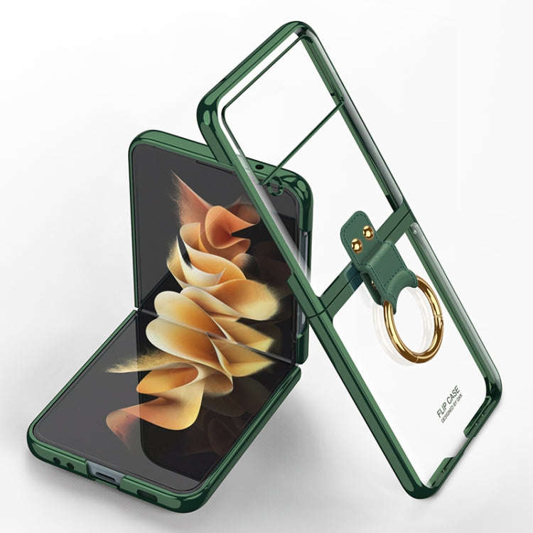 GKK Phantom Electroplating Phone Case with Ring, For Samsung Galaxy Z Flip3 5G