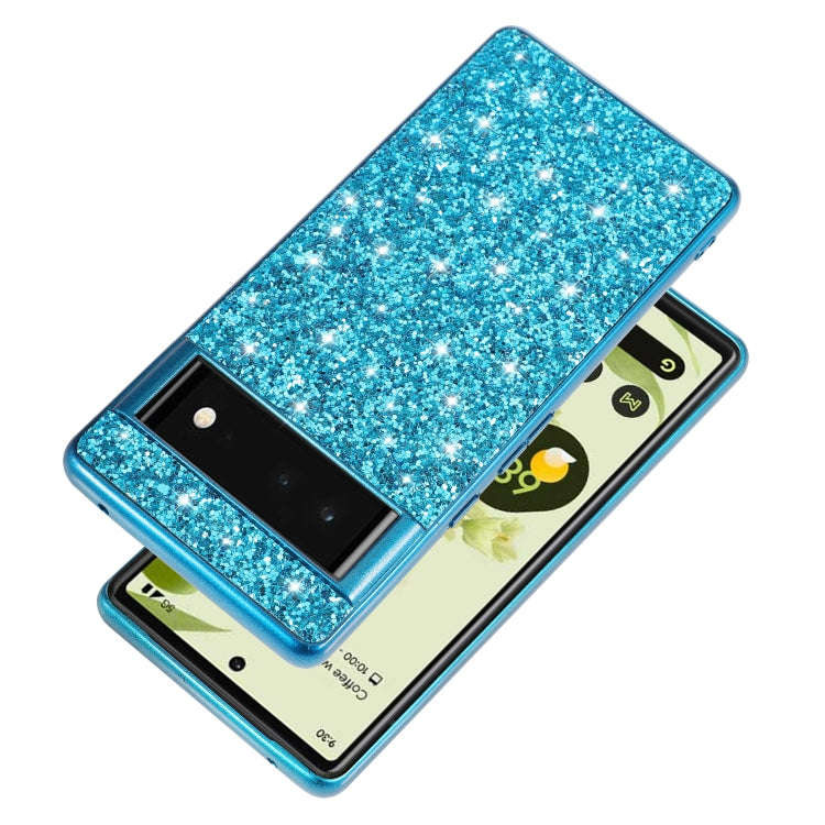 Glitter Powder Shockproof TPU Protective Phone Case, For Google Pixel 6, For Google Pixel 6 Pro, ...