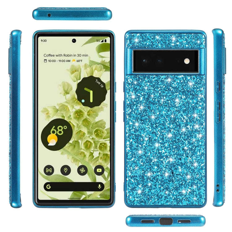 Glitter Powder Shockproof TPU Protective Phone Case, For Google Pixel 6, For Google Pixel 6 Pro, ...