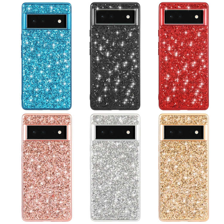 Glitter Powder Shockproof TPU Protective Phone Case, For Google Pixel 6, For Google Pixel 6 Pro, ...