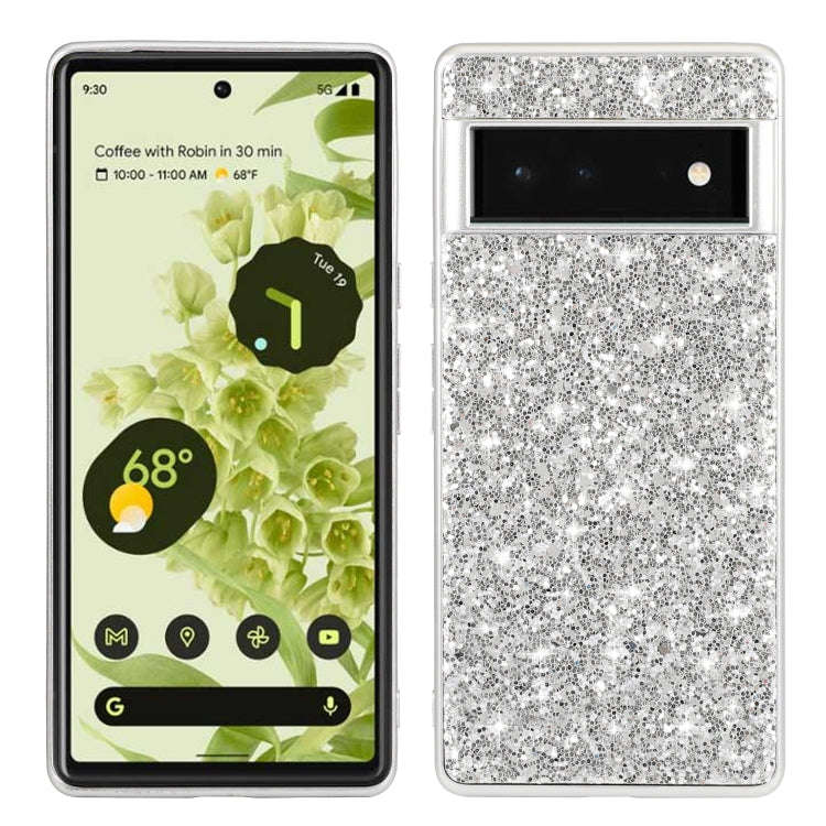 Glitter Powder Shockproof TPU Protective Phone Case, For Google Pixel 6, For Google Pixel 6 Pro, ...