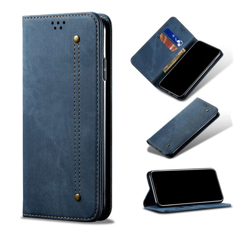 Denim Texture Casual Style Leather Phone Case, For OPPO Reno7 5G, For OPPO Reno7 Pro 5G, For OPPO...