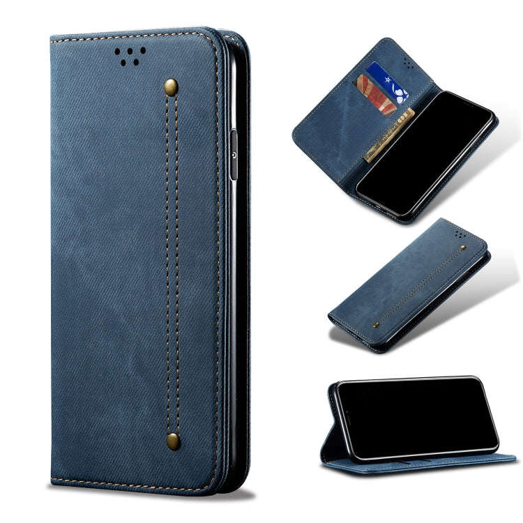 Denim Texture Casual Style Leather Phone Case, For OPPO Reno7 5G, For OPPO Reno7 Pro 5G, For OPPO...