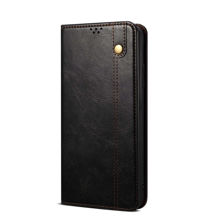 Simple Wax Crazy Horse Texture Leather Phone Case, For OPPO Reno7 5G, For OPPO Reno7 Pro 5G, For ...
