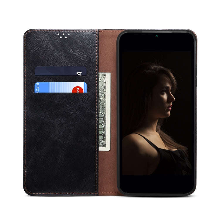 Simple Wax Crazy Horse Texture Leather Phone Case, For OPPO Reno7 5G, For OPPO Reno7 Pro 5G, For ...