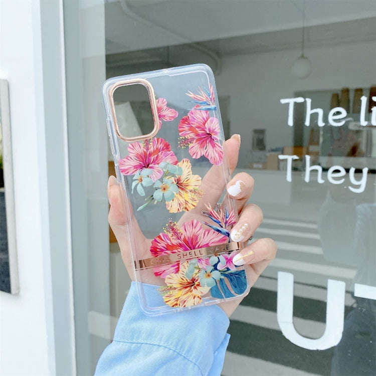 Translucent Plating Flower Phone Case, For Samsung Galaxy A03s 166mm, For Samsung Galaxy A42 5G, ...