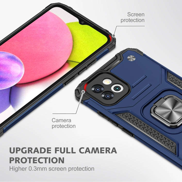 Magnetic Armor TPU + PC Holder Phone Case, For Samsung Galaxy A03 164mm