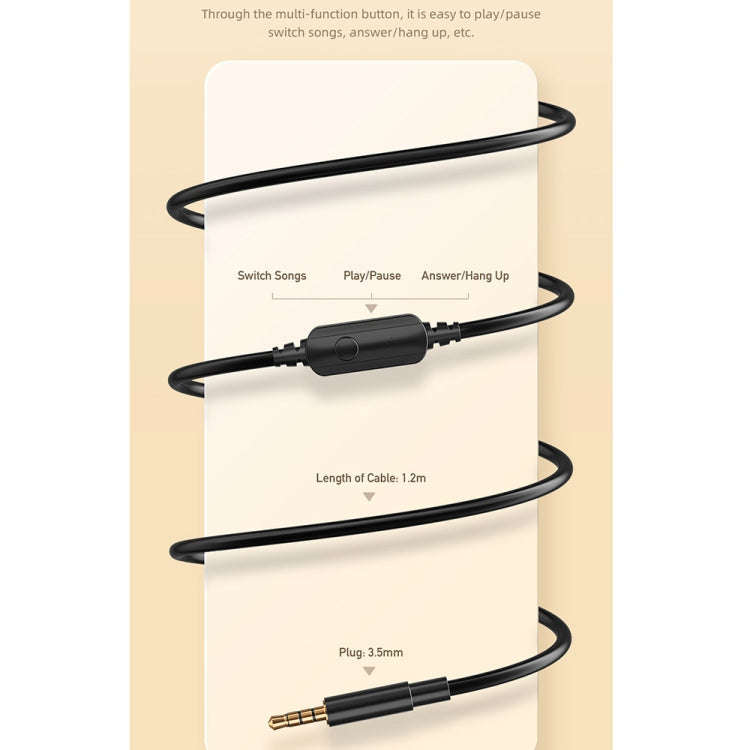 awei GM-6 3.5mm Stereo Wired Headset, GM-6(Black)