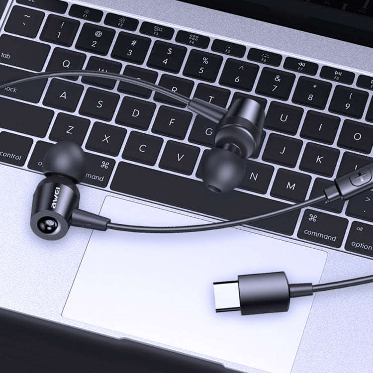 awei TC-1 Type-C / USB-C Stereo Surround In-ear Wired Earphone, TC-1