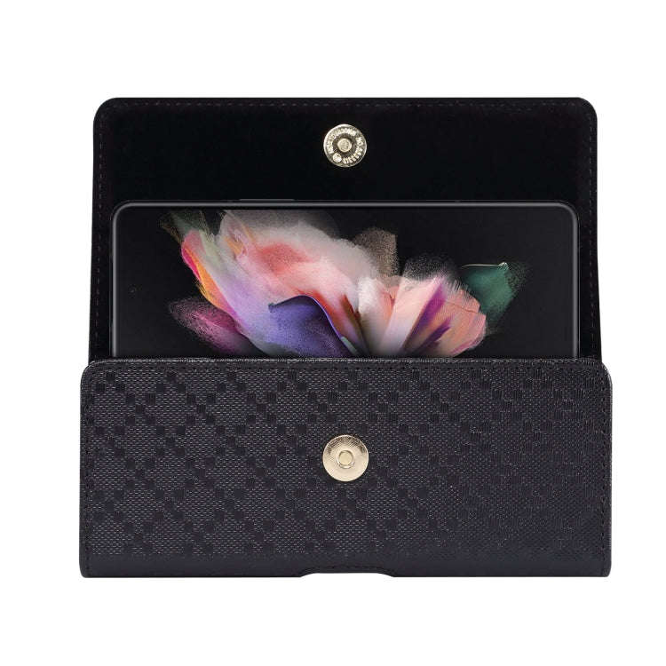Checkered Texture Waist Hanging Phone Case, For Samsung Galaxy Z Fold3 5G