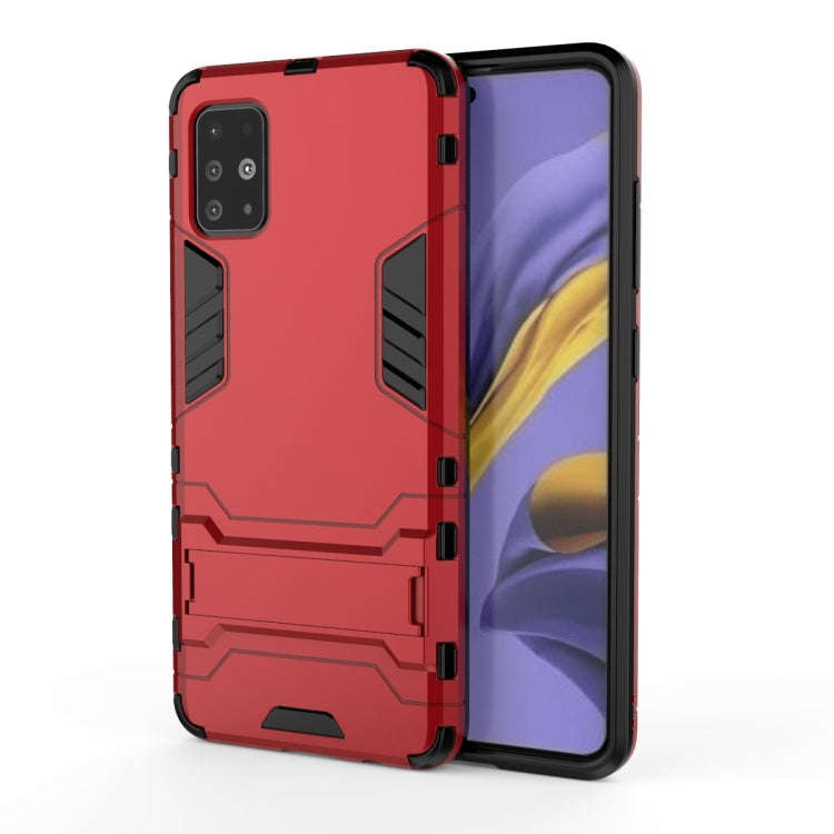 Shockproof PC + TPU Protective Case with Invisible Holder, For Samsung Galaxy A71, For Samsung Ga...