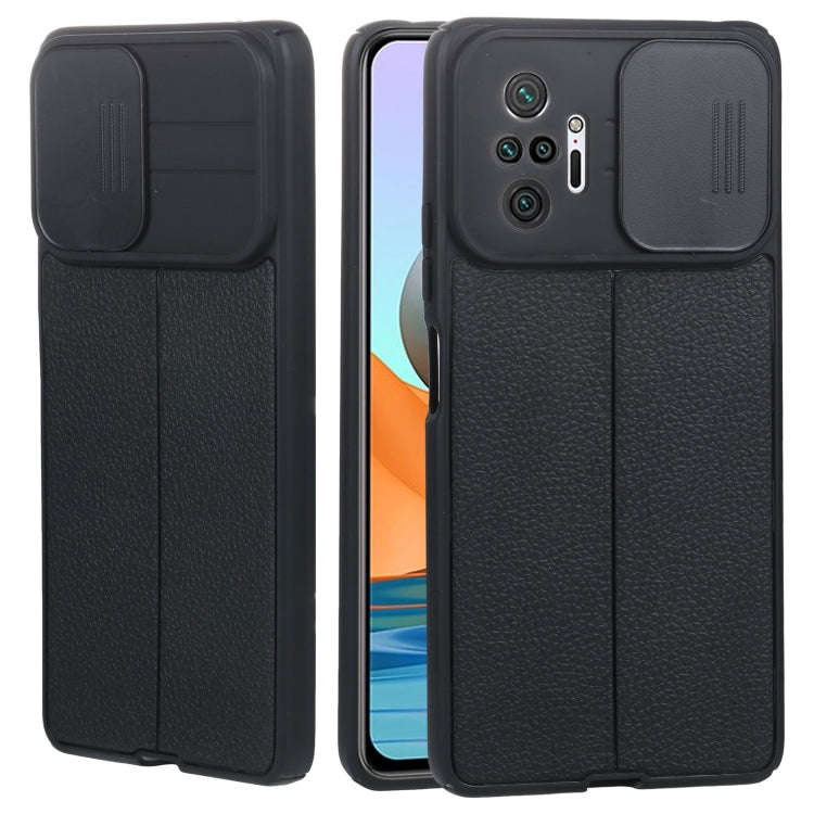 Litchi Texture Sliding Camshield TPU Protective Phone Case, For Xiaomi Redmi Note 10 Pro 4G