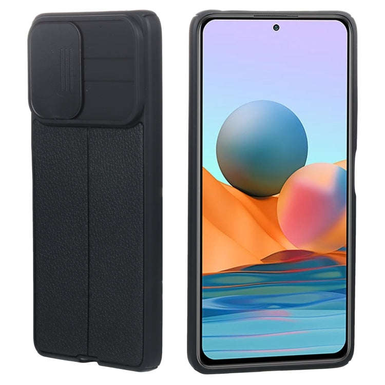 Litchi Texture Sliding Camshield TPU Protective Phone Case, For Xiaomi Redmi Note 10 Pro 4G
