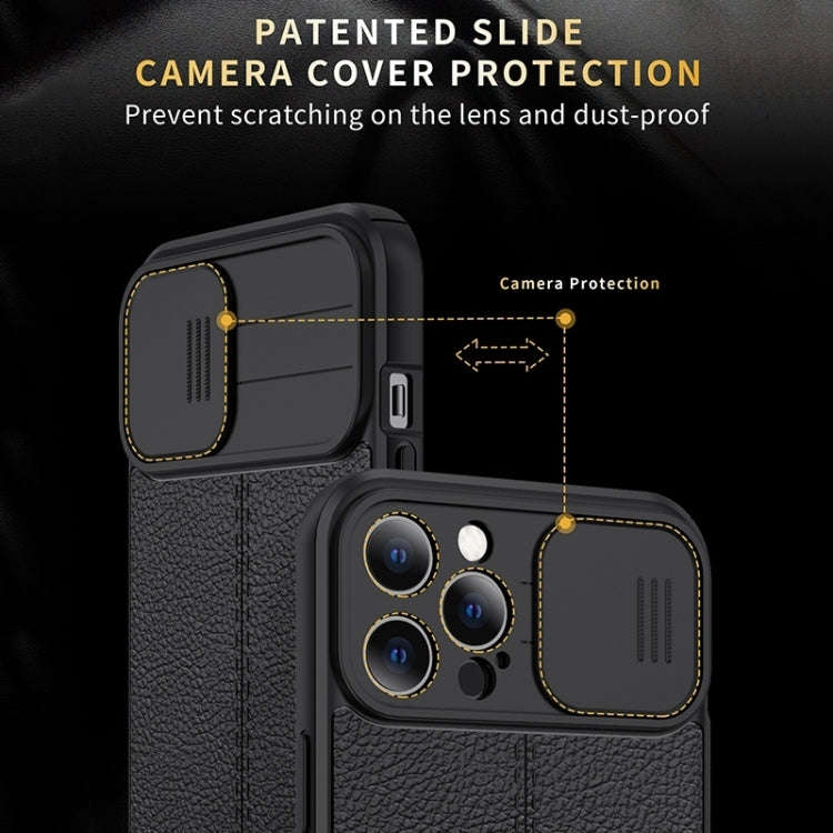 Litchi Texture Sliding Camshield TPU Protective Phone Case, For Xiaomi Redmi Note 10 Pro 4G