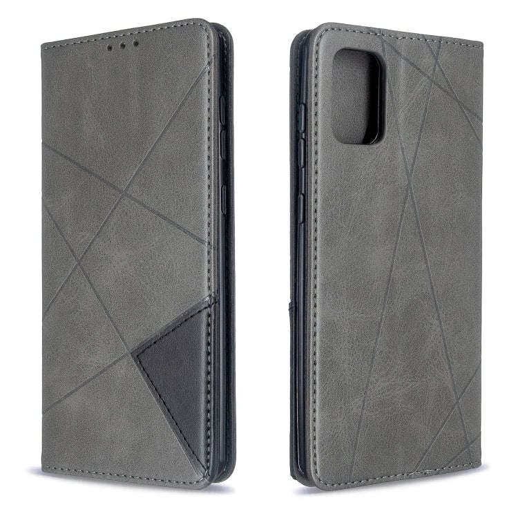 Rhombus Texture Horizontal Flip Magnetic Leather Case with Holder & Card Slots, For Galaxy S20, F...