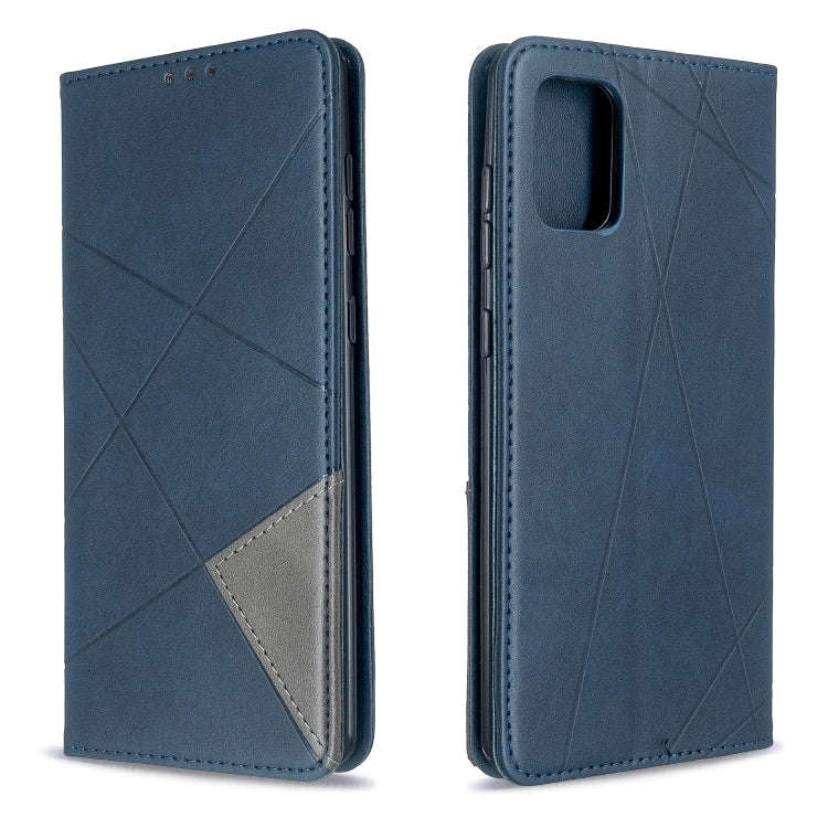 Rhombus Texture Horizontal Flip Magnetic Leather Case with Holder & Card Slots, For Galaxy S20, F...
