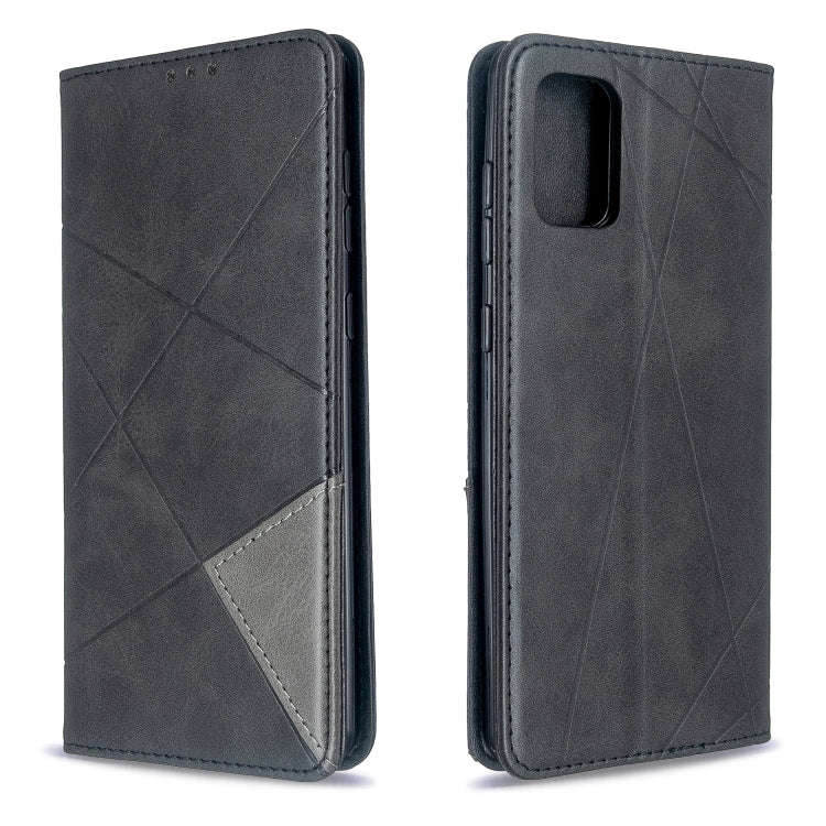 Rhombus Texture Horizontal Flip Magnetic Leather Case with Holder & Card Slots, For Galaxy S20, F...