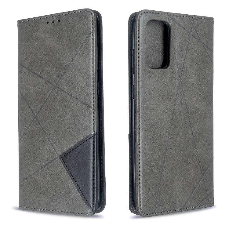 Rhombus Texture Horizontal Flip Magnetic Leather Case with Holder & Card Slots, For Galaxy S20, F...
