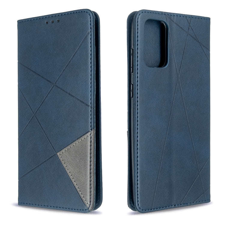 Rhombus Texture Horizontal Flip Magnetic Leather Case with Holder & Card Slots, For Galaxy S20, F...