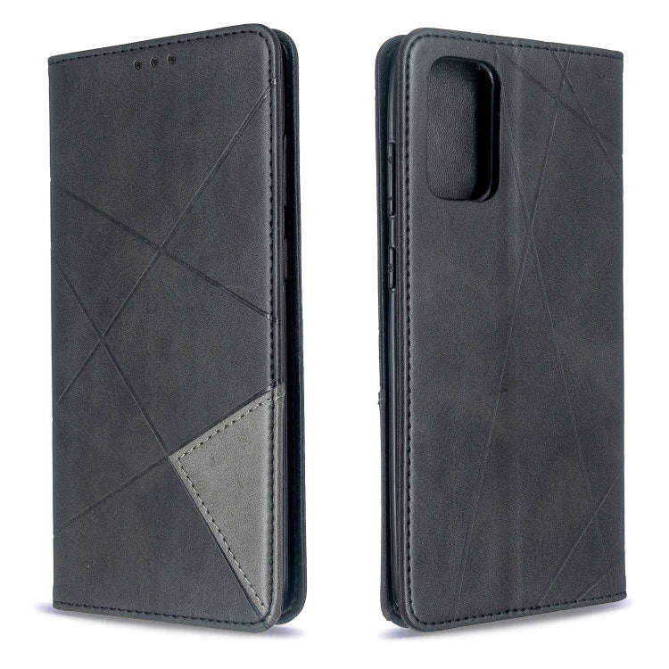 Rhombus Texture Horizontal Flip Magnetic Leather Case with Holder & Card Slots, For Galaxy S20, F...