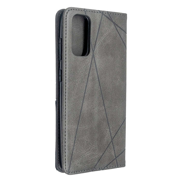 Rhombus Texture Horizontal Flip Magnetic Leather Case with Holder & Card Slots, For Galaxy S20, F...