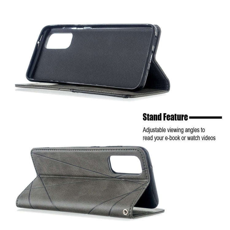 Rhombus Texture Horizontal Flip Magnetic Leather Case with Holder & Card Slots, For Galaxy S20, F...