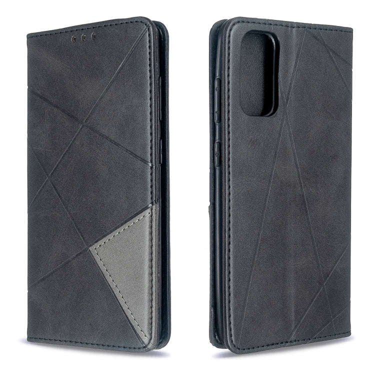 Rhombus Texture Horizontal Flip Magnetic Leather Case with Holder & Card Slots, For Galaxy S20, F...