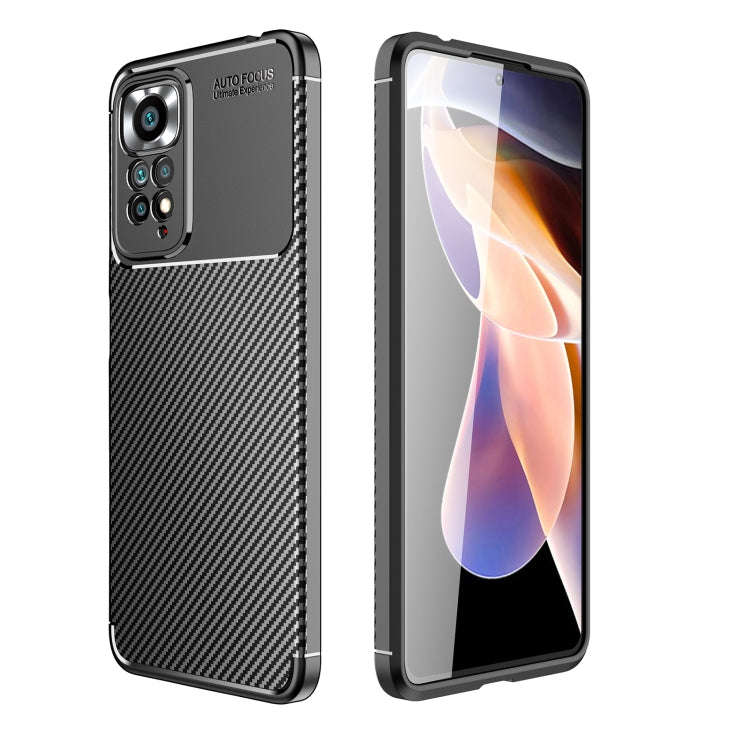Carbon Fiber Texture Shockproof TPU Phone Case, For Xiaomi Redmi Note 11 Pro Overseas Version(Pre...