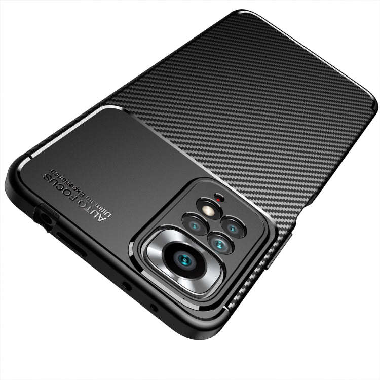 Carbon Fiber Texture Shockproof TPU Phone Case, For Xiaomi Redmi Note 11 Pro Overseas Version(Pre...
