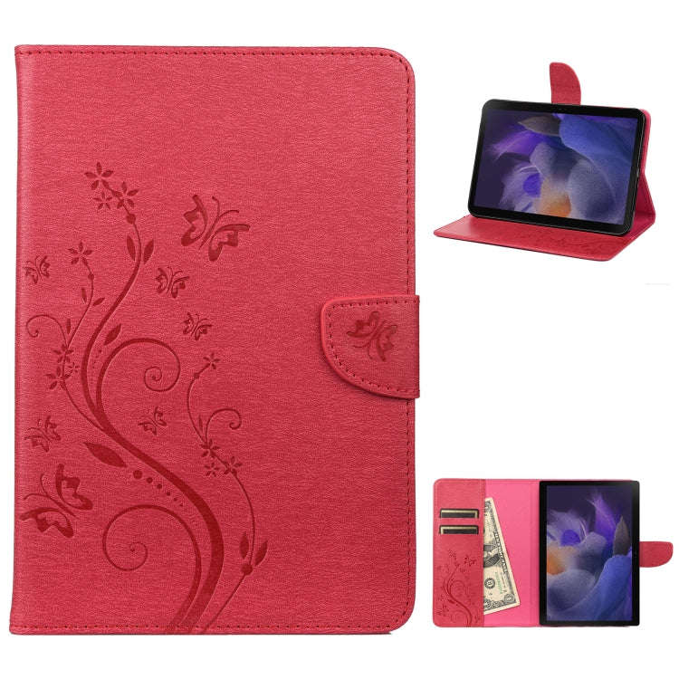 Butterfly Flower Embossing Pattern Leather Tablet Case, For Samsung Galaxy Tab A8 10.5 2021