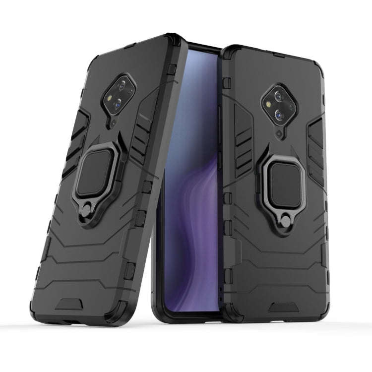 Shockproof PC + TPU Protective Case with Magnetic Ring Holder, For Vivo S5, For Vivo V17 / Y9s / ...