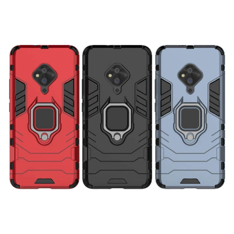 Shockproof PC + TPU Protective Case with Magnetic Ring Holder, For Vivo S5, For Vivo V17 / Y9s / ...