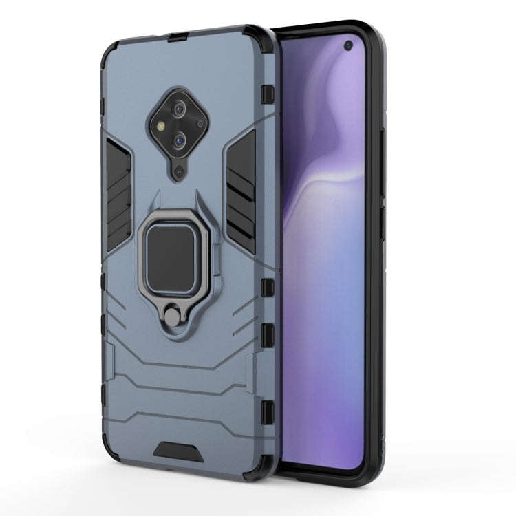 Shockproof PC + TPU Protective Case with Magnetic Ring Holder, For Vivo S5, For Vivo V17 / Y9s / ...