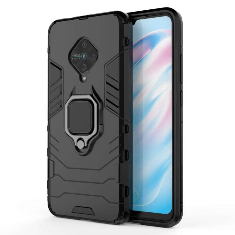 Shockproof PC + TPU Protective Case with Magnetic Ring Holder, For Vivo S5, For Vivo V17 / Y9s / ...