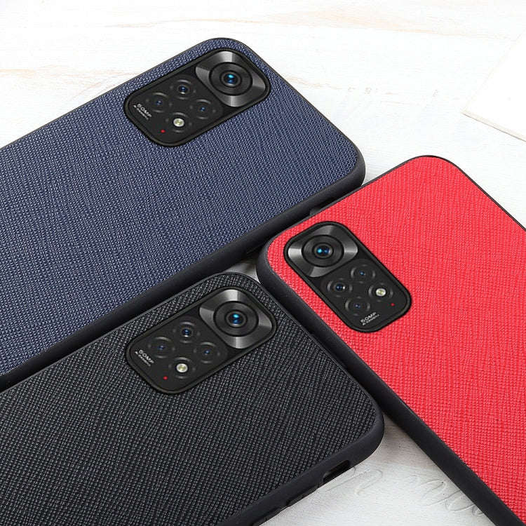 Cross Texture Leather Shockproof Phone Case, For Xiaomi Redmi Note 11 4G Global / Note 11S, For X...