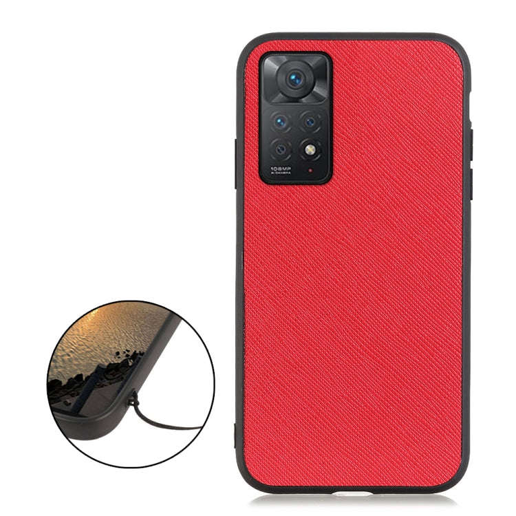 Cross Texture Leather Shockproof Phone Case, For Xiaomi Redmi Note 11 4G Global / Note 11S, For X...