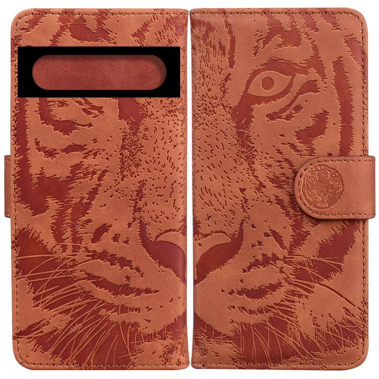 Tiger Embossing Pattern Horizontal Flip Leather Phone Case, For Google Pixel 7 Pro 5G, For Google...