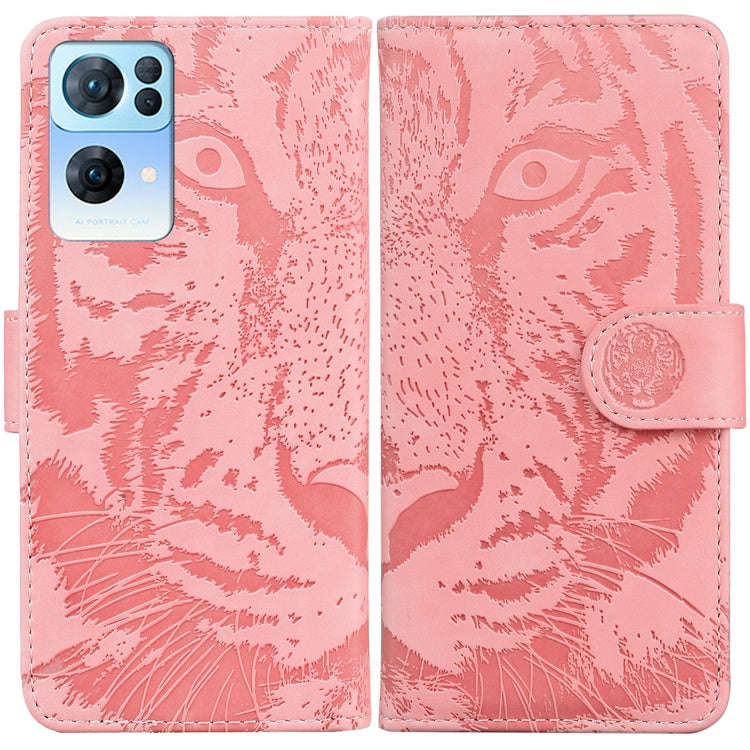 Tiger Embossing Pattern Horizontal Flip Leather Phone Case, For OPPO Reno7 Pro 5G, For Xiaomi Red...