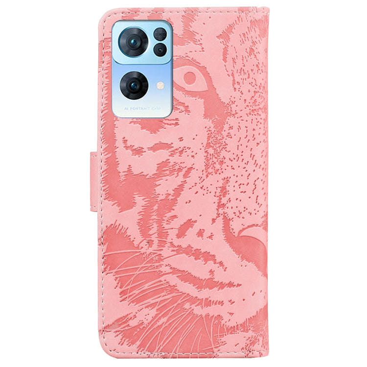 Tiger Embossing Pattern Horizontal Flip Leather Phone Case, For OPPO Reno7 Pro 5G, For Xiaomi Red...
